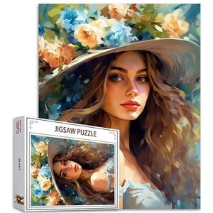 Colorful Floral Hat 1000 Piece Jigsaw Puzzle